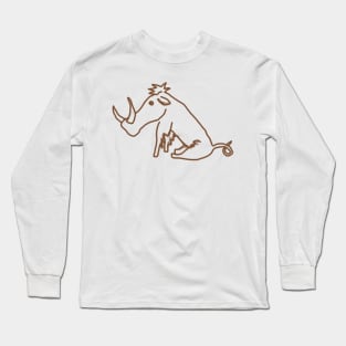 Little Sepia Warthog Long Sleeve T-Shirt